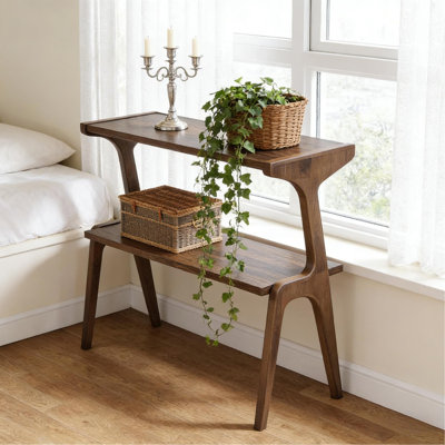 Table de rangement, table de bout compacte, table d'appoint en bois
