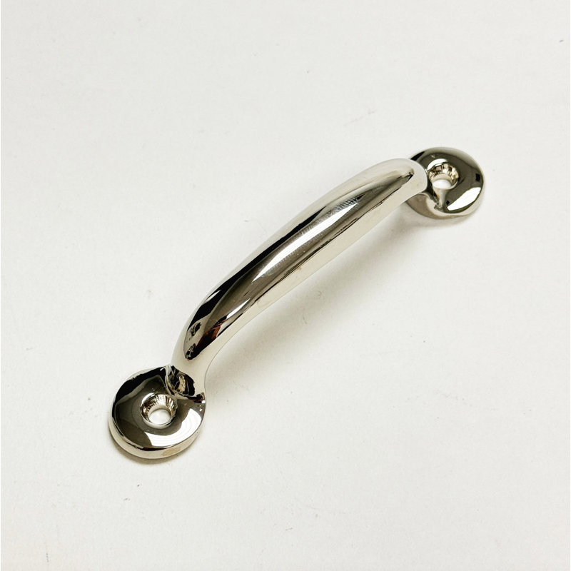 Everly Unlacquered Brass 3" Centers Screen Door and Drawer Pulls, Polished Nickel