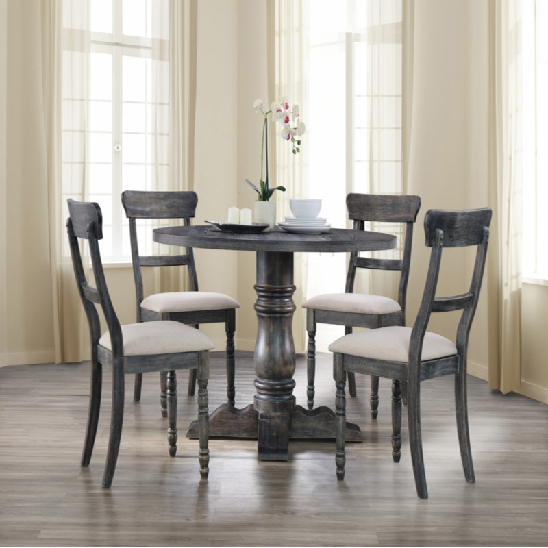 Weathered Grey Finish Dining Table