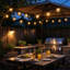 Guirlande de lumières d'extérieur avec télécommande, ampoules à DEL incassables, lumières de patio suspendues à intensité variable pour terrasse de jardin, terrasse, balcon, porche, décor de café-2001224450