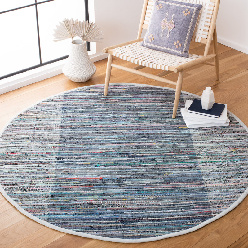 Tapis en coton tissé à plat Fanshawe, Rond 6 pi