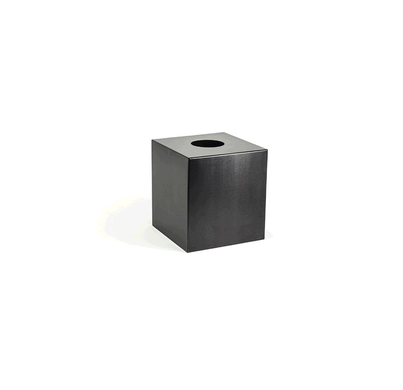 Housse pour boîte de papier inoxydable, Noir mat