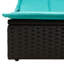  Double chaise longue de patio noir, turquoise-125076310-125076316