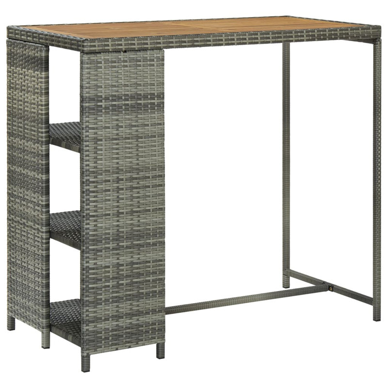Sabato Rattan Bar Table, Grey