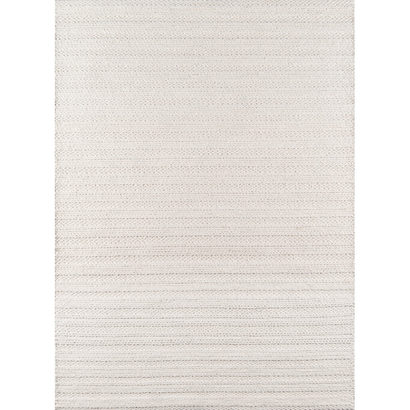 Tapis rayé ivoire fait à la main Kells, Rectangulaire 2 pi x 3 pi