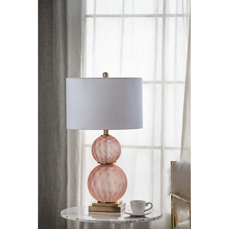 Lampe de table 29 po Tressa, Rose