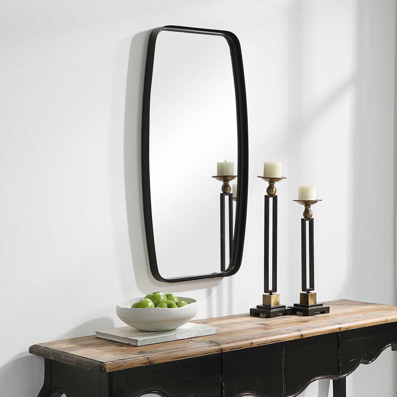 Miroir mural Belle, Noir, 40 po x 20 po