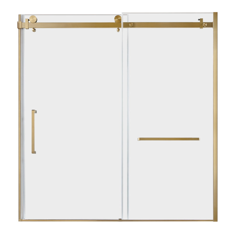Kingston Brass Tur 60 X 60 Tub Door, Left Opening, Gold