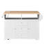 Multifunctional Extendable Kitchen Island Cart With US Standard Outlet