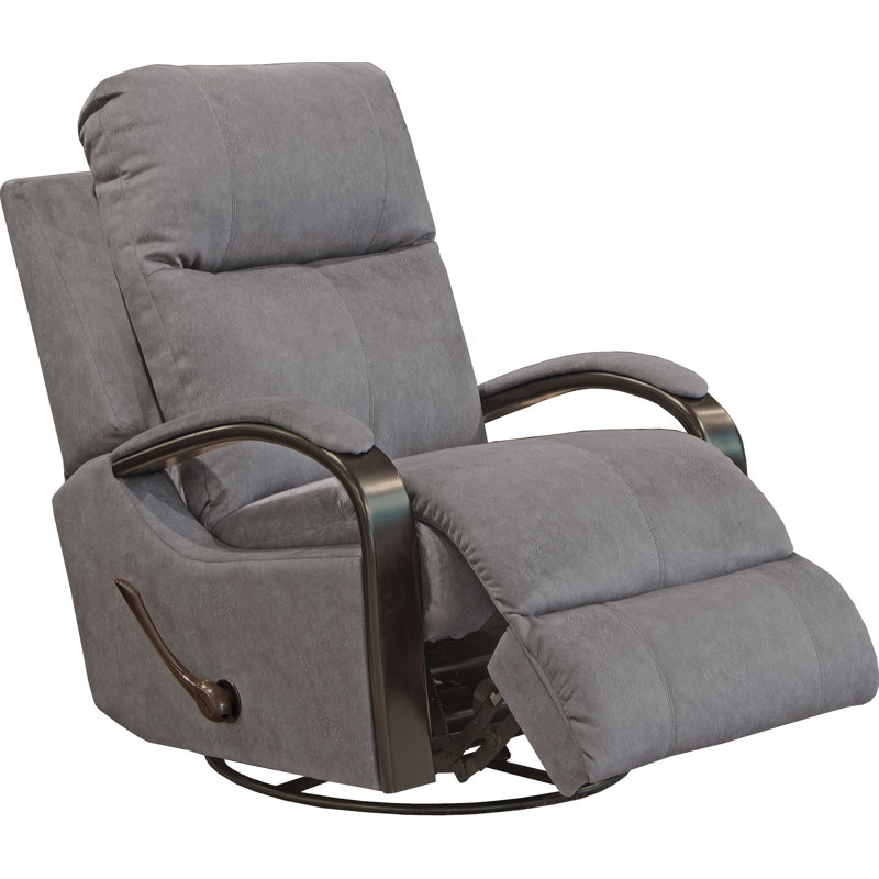 Fauteuil inclinable et pivotant pivotant Fouts, 100 % polyester gris