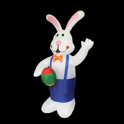 7' Inflatable Lighted Standing Easter Bunny with Eggs Outdoor Decoration -  Northlight Seasonal, MHE0023