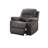 Contemporary Motion Recliner Chair 1Pc Glider Rocker Recliner Living Room Furniture Slate Blue Breathable Leatherette