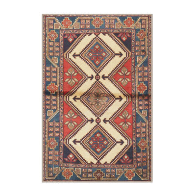 Tapis traditionnel rouge / noir