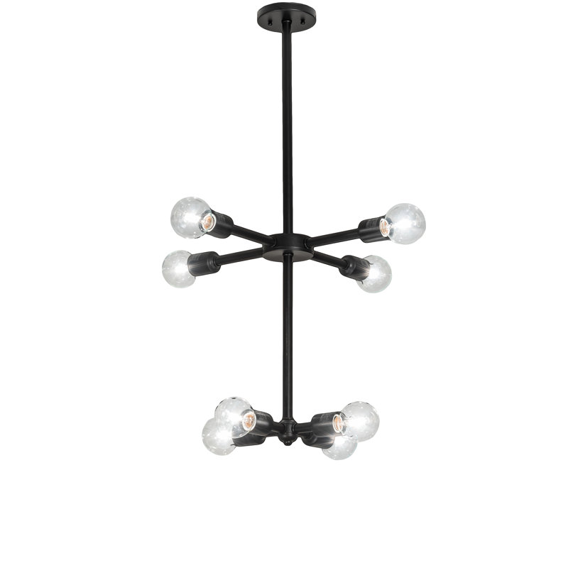 Kovin 8 - Light Dimmable Sputnik Modern Linear Chandelier