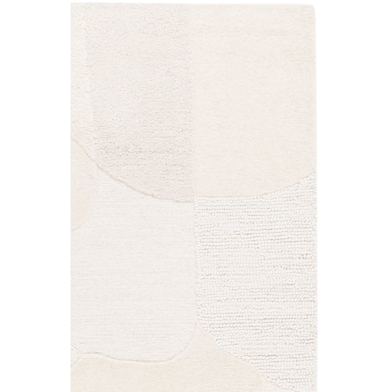 Tapis abstrait en laine et coton touffeté à la main Amaree, Rectangle 5 pi x 8 pi