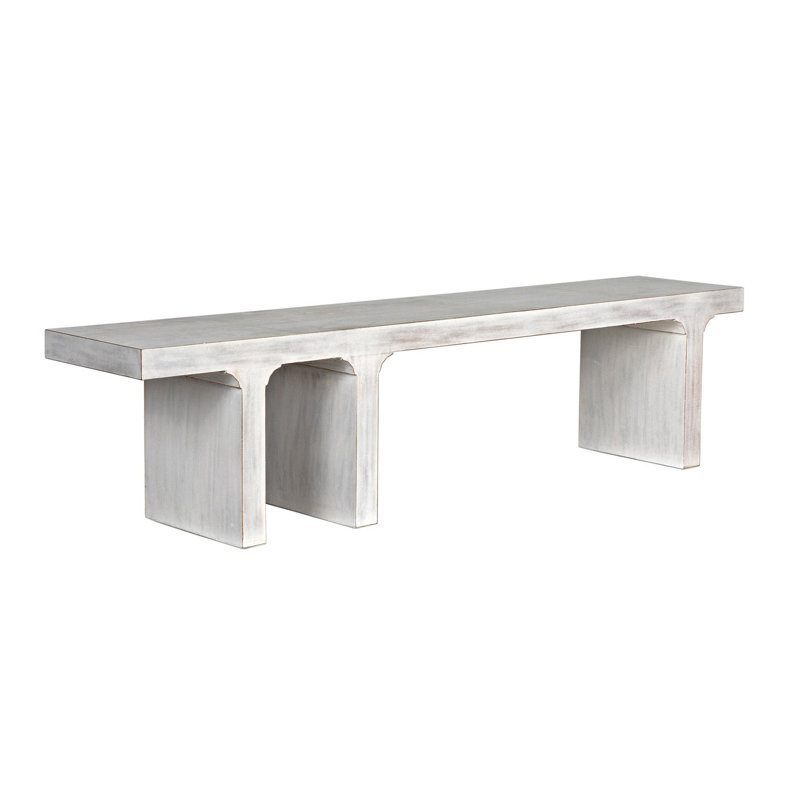 Kir Solid Wood Dining Bench, White
