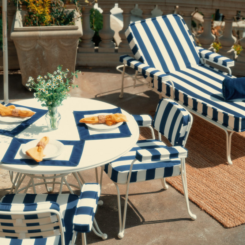 Waterhouse Outdoor Dining Chair Cushion, Rivie Black