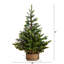 3 pi. Sapin de Noël artificiel en forme de sapin baumier avec pommes de pin en pot de jute