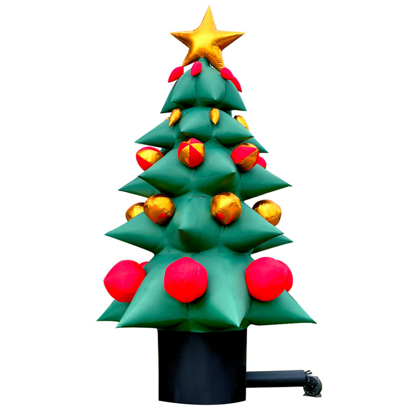 Arbre de Noël gonflable 13 po avec ventilateur, décoration de fête extérieure, H 154,48 po x l 98,4 po x P 98,4 po