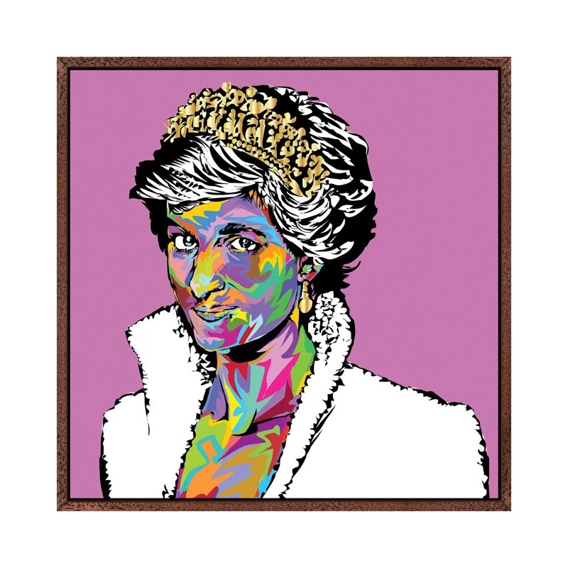 Diana by Technodrome1 - Print on Canvas, 66.04 cm H x 66.04 cm W, Classic Brown Wood Framed