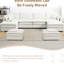 Canapé en U en chenille avec repose-pieds, canapé-lit double à 6 places, canapé spacieux de 134 x 66 po au choix pour le salon, coussins et housse chic et amovible