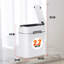 Petite poubelle de salle de bain avec couvercle 2,2 gallons sans capteur de mouvement sans contact avec petite poubelle pour salle de bain, chambre à coucher, bureau, salon (2)