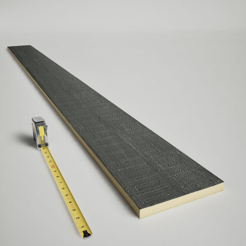 Slate Finish Rough Cedar Faux Wood Beam Plank, 6" x 96"
