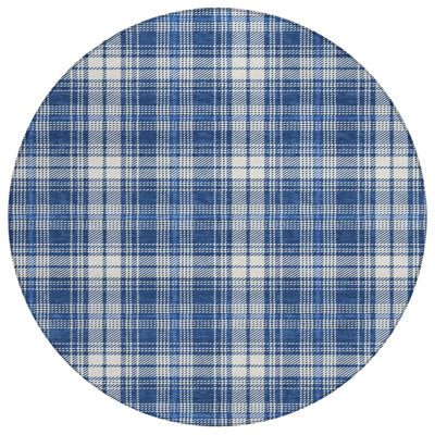 Aurora Blue Washable Indoor-Outdoor Rug - 