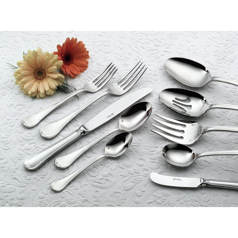 Donizetti Silver Stainless Steel Soup Spoons Set of 12