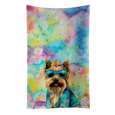 Cairn Terrier Hippie Dawg Kitchen Towel