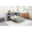 Lit double gris avec compartiment de rangement dissimulé. Matelas pliable pour une utilisation efficace. Ornement sophistiqué. Espaces latéraux intégrés. Et Scratch-. Options de blanc. L 76,4 po x l 108,3 po x H 42 po. Non