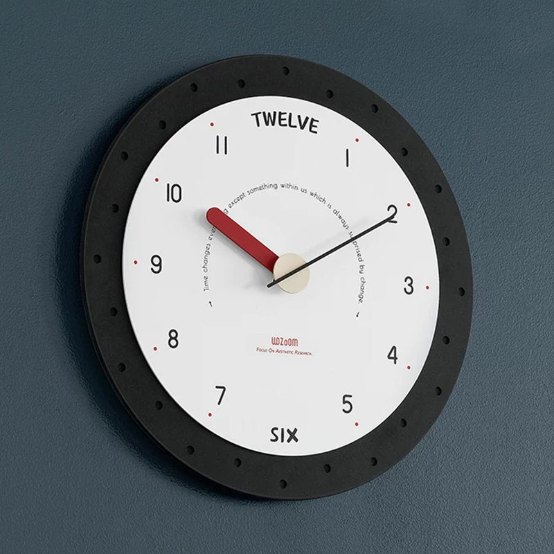 Horloges murales noires modernes rondes, Black