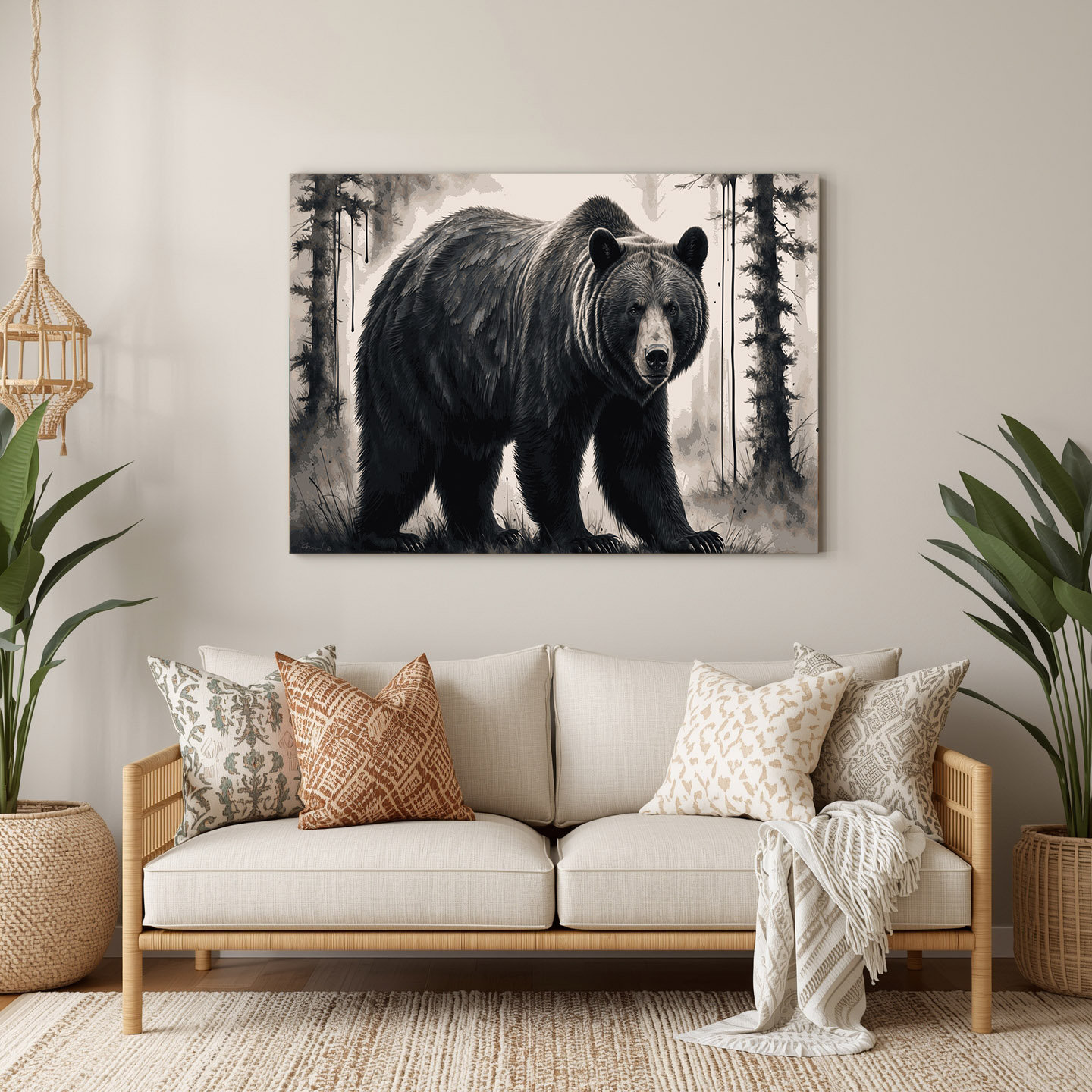 Hokku Designs Wildlife American Black Bear Black Metal Wall Art | Wayfair