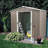 Outdoor Metal Storage Shed Gray-110646394