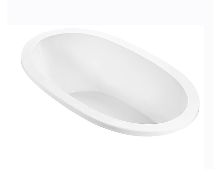 Adena 4 DoloMatte 73" x 36" Soaking Solid Surface Bathtub, Undermount, 20" H x 63" W x 35" D