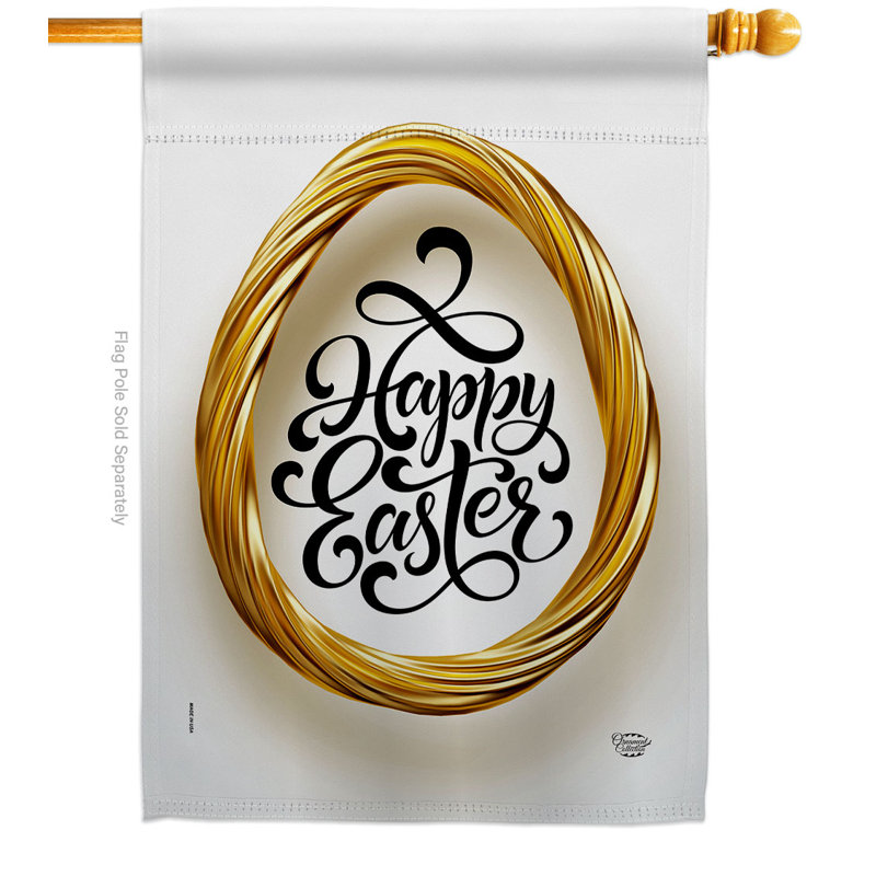 Double Sided Polyester Easter House Flag, 40" H x 28" W