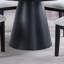 Table ronde en bois noir