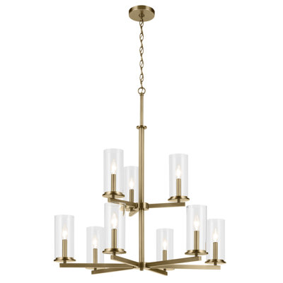 32.5" 9-Light 2-Tier Chandelier