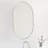 Silver 20 X 28 Inch Metal Oval  Mirror-667191986-667191990