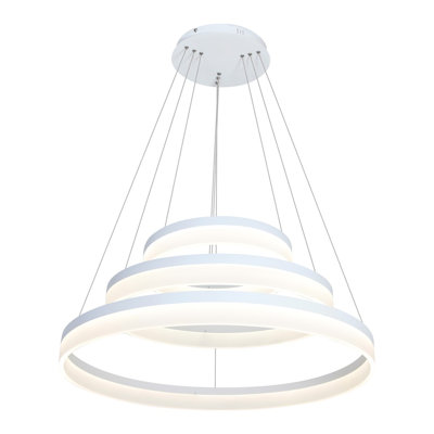 Chirag 3 - Light White Crystal Pendant