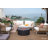 Venice 34" Outdoor Dark Grey Concrete Fire Table 50,000 BTU - Includes Lava Rocks & PVC Cover-656771810-596176950
