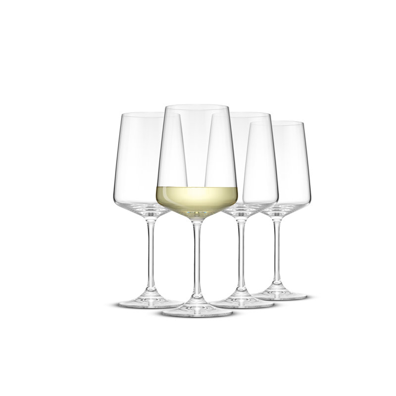 Vin blanc 17 oz Sidney, ensemble de 4, transparent