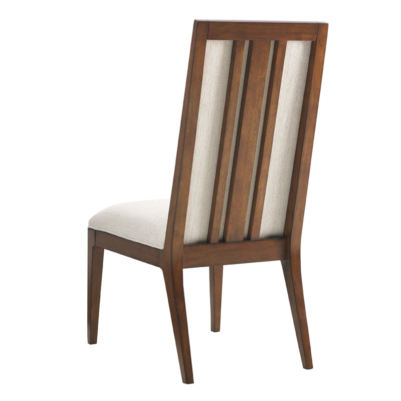 Island Fusion Natori Slat Back Side Chair, White
