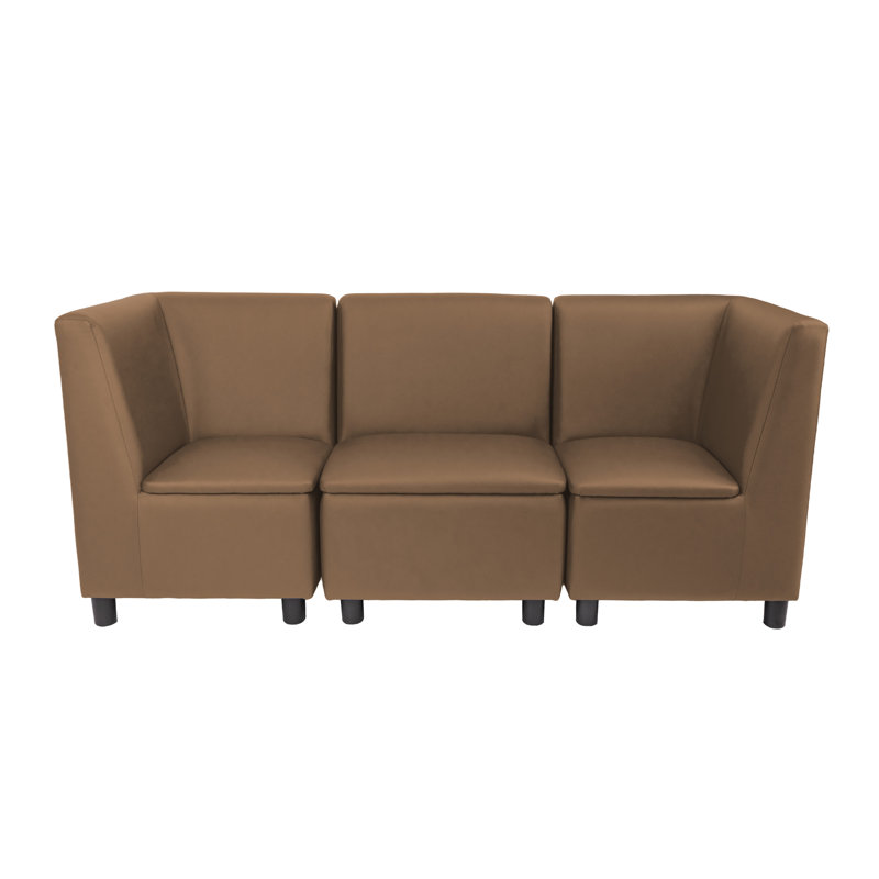 Kid Comfort Collective Modular Sectional, 3-Piece Set - Chocolate, Chocolate
