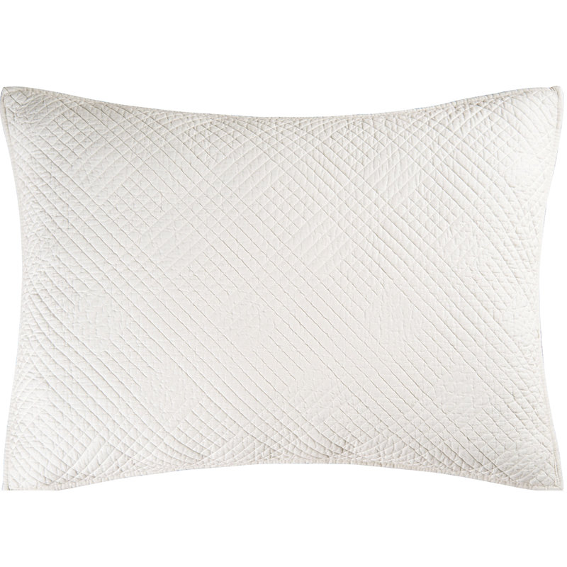 Couvre-oreiller blanc doux Hampton, Euro