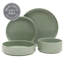 Service de table en grès 16 pièces Gibson Elite Deerfield - Assiettes et bols empilables, glacis réactif, service pour 4, vert mat-115676023