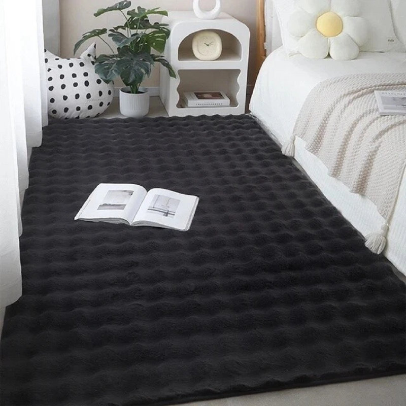 Rabit Wave Black, Rectangle 60 x 110 cm