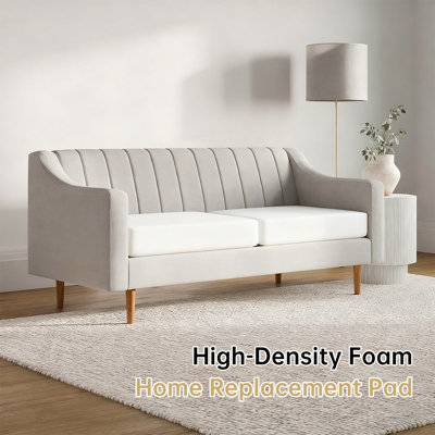 2PC Square High Density Foam - Cuttable DIY for Sofa, Dining Chair, Floor & Creative Projects,24"x24"x3",White