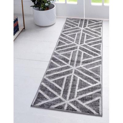 Tapis d'intérieur rectangulaire en polyester tissé à la machine à motif abstrait Eshin