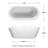 Mermaid 71'' x 33.5'' Soaking Acrylic Bathtub-50480616